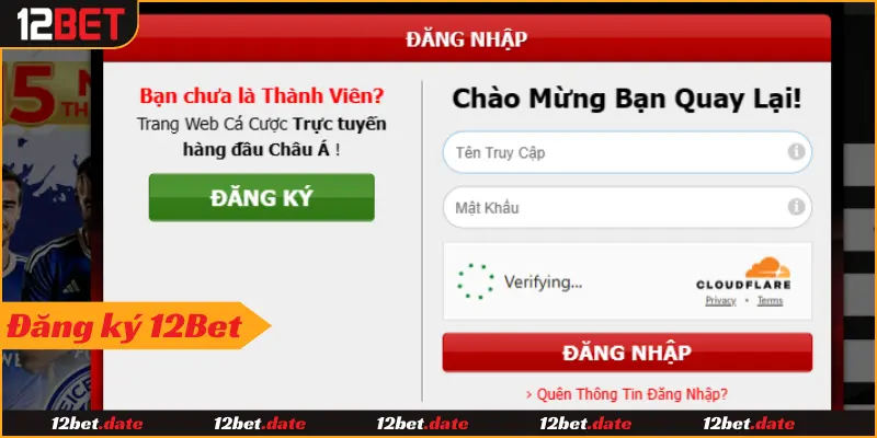 Hướng dẫn đăng ký 12bet